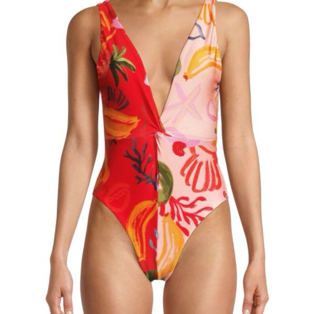 FARM Rio Colorful Floral One Piece Swimsuit